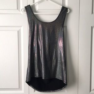 Reflective black costume top